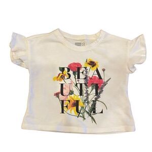 Crazy 8 Infant Floral Printed Beautiful Logo Top Size 12-18 M